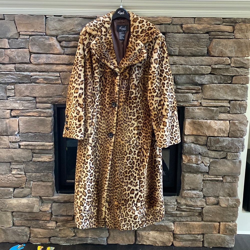 Long faux fur coat